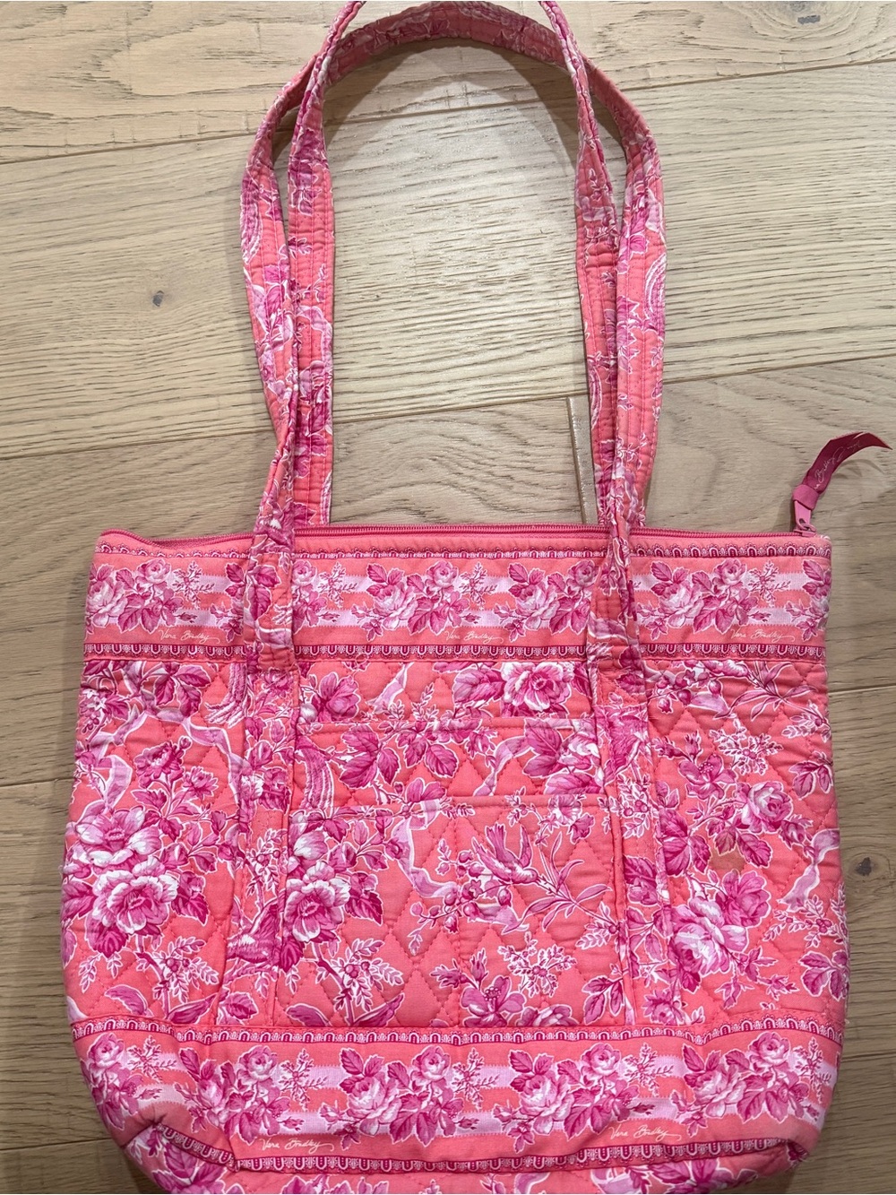 Vera Bradley | Coral Pink Floral Quilted Tote